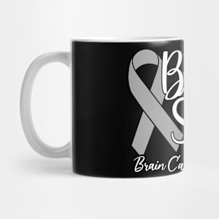 Brain Cancer Disease Gray Ribbon Glioblastoma Awareness Mug